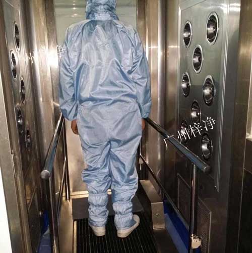 鞋底清潔風(fēng)淋通道吹淋效果 鞋底清潔風(fēng)淋通道吹淋效果